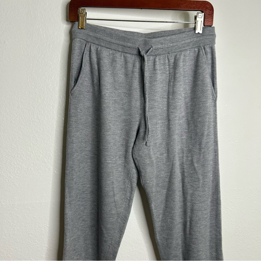 Theory Gray Arleena Spa Knit Sweater Wool Blend Pant Size Small